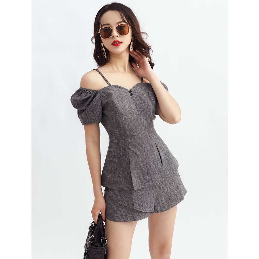 Áo sơ mi ngắn tay 2 dây vai 20AGAIN ASA1142