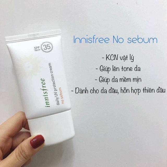 Kem chống nắng Innisfree Mild, No Sebum, Long Lasting, Triple Care loại Full Size, Mini | BigBuy360 - bigbuy360.vn