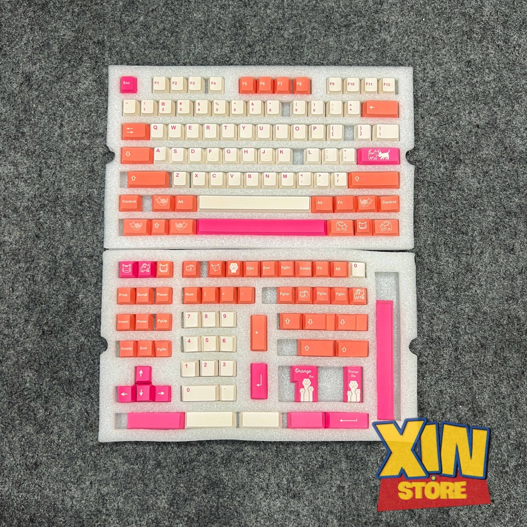 Set Keycap PBT Orange Boi 146 Phím