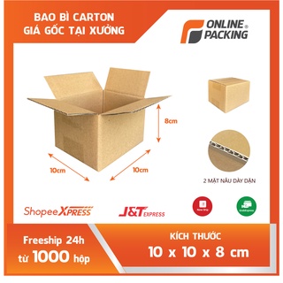 100 Thùng carton siêu rẻ 10x10x8 [ hộp cứng ]