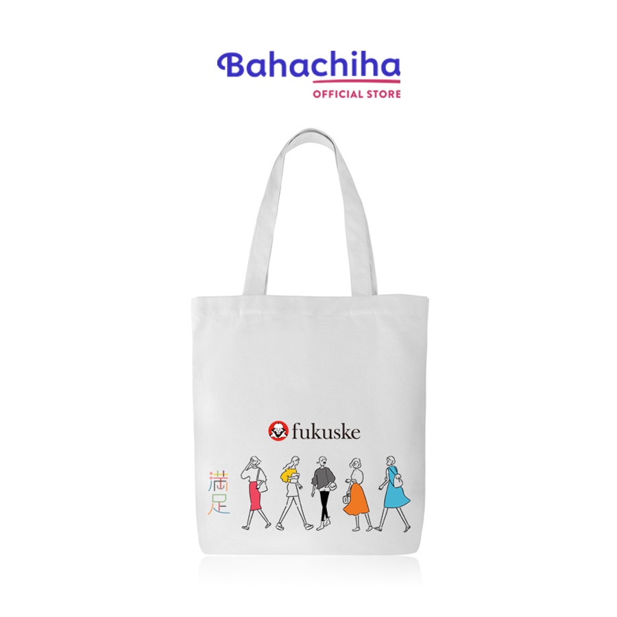 Túi tote Fukuske vải canvas ulzzang unisex in hình chất vải không tẩy trắng - Bahachiha