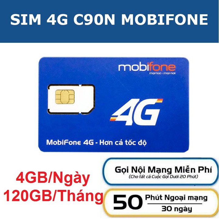 Sim lên mạng rẽ 4gb ngày mobi c90n miễn phí tháng đâu được chọn số freeship