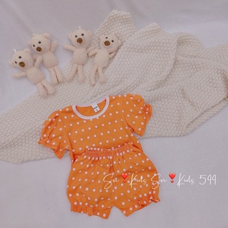 Bộ chấm bi quần chun bé gái