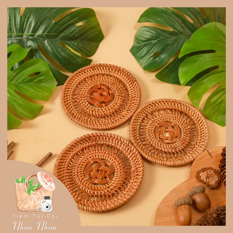 Lót ly mây tre ( decor , chụp hình , trang trí nhà cửa )