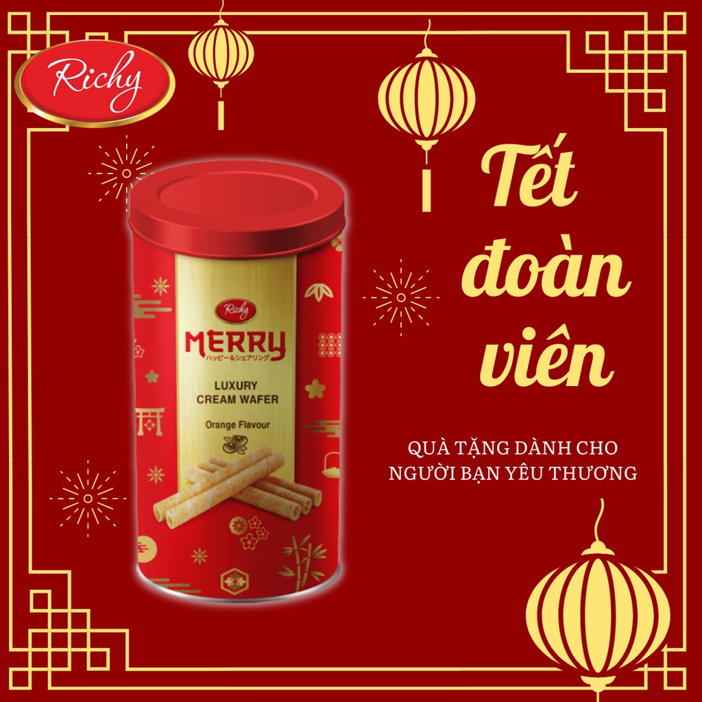 Bánh Richy Merry kem quế vị cam 208 g