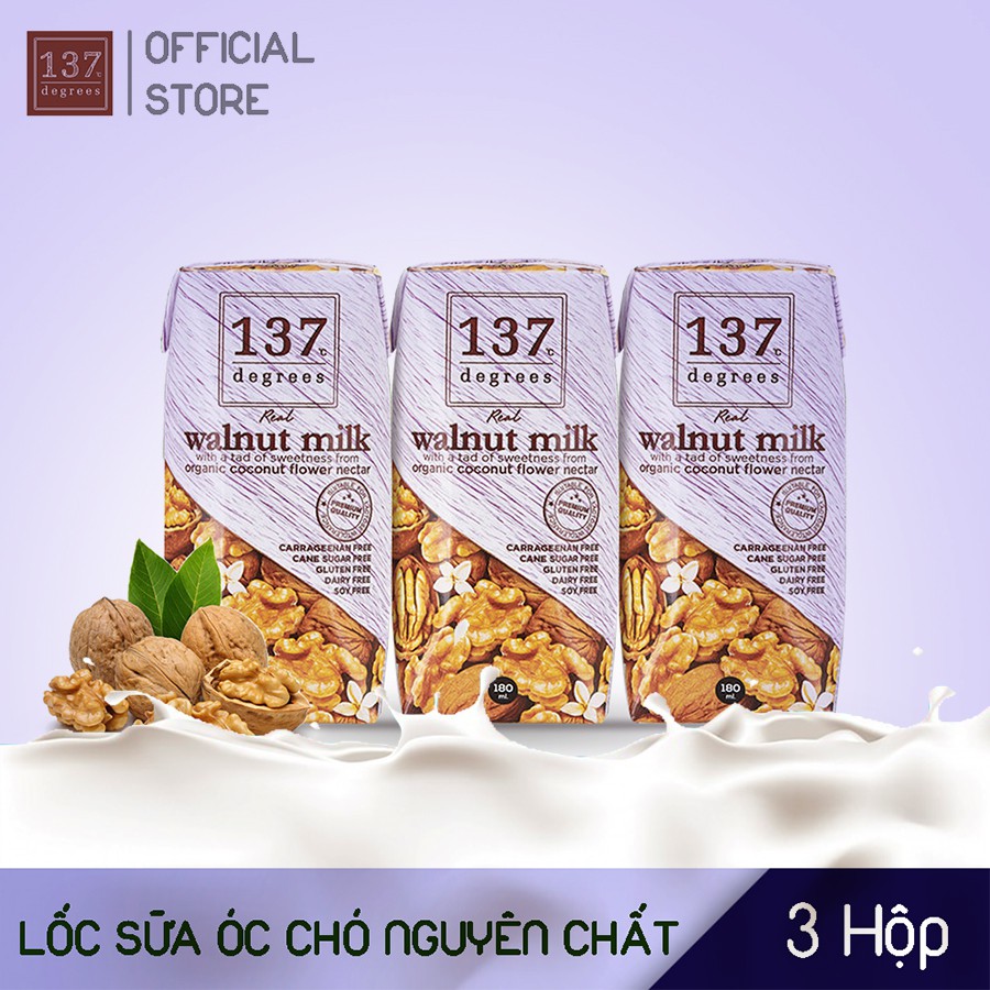 Sữa hạt 137 Degrees các vị tự chọn - Lốc 3 hộp 180ml