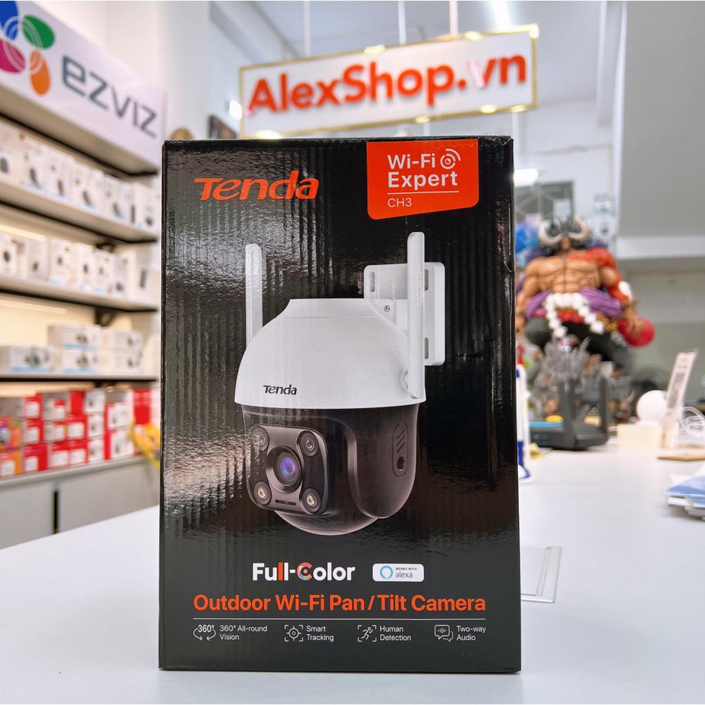 Camera WiFi Ngoài Trời Tenda CH3, Full HD, Xoay 360, Đàm Thoại 2 Chiều, Màu Ban Đêm - Chính Hãng
