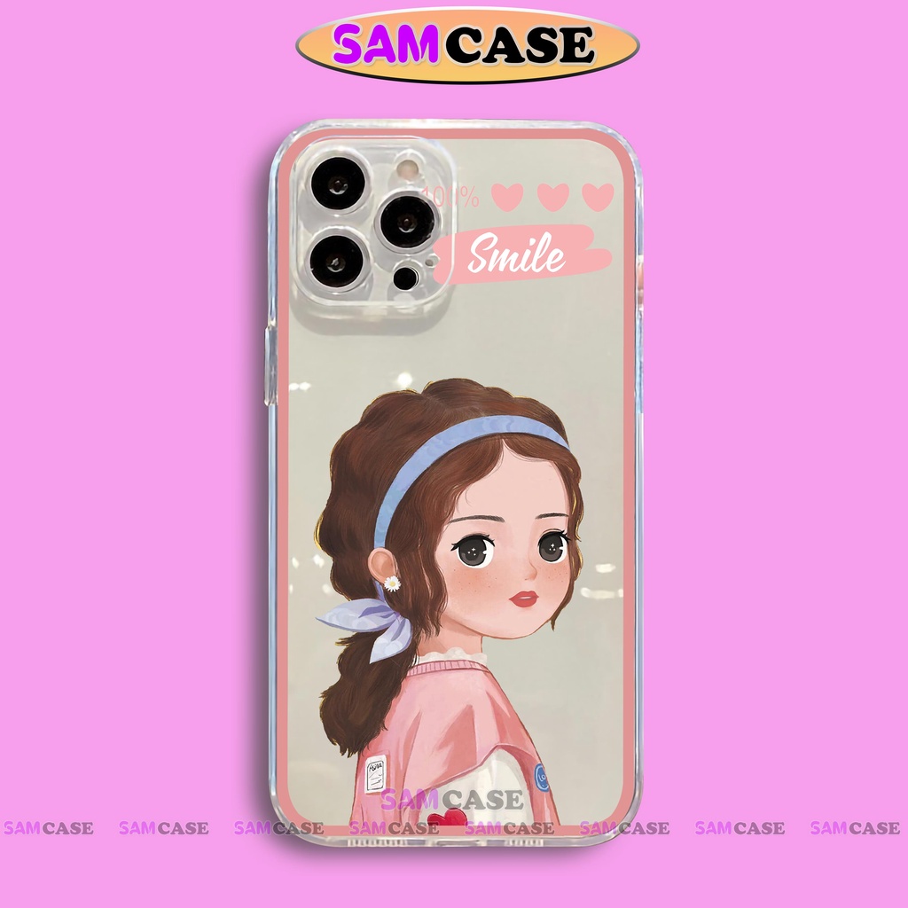 Ốp lưng iPhone cặp đôi Chống sốc cạnh viền vuông Silicon trong suốt mềm dẻo cho 6/6s/7/8/X/XS/11/12/13/14 Pro Plus Max