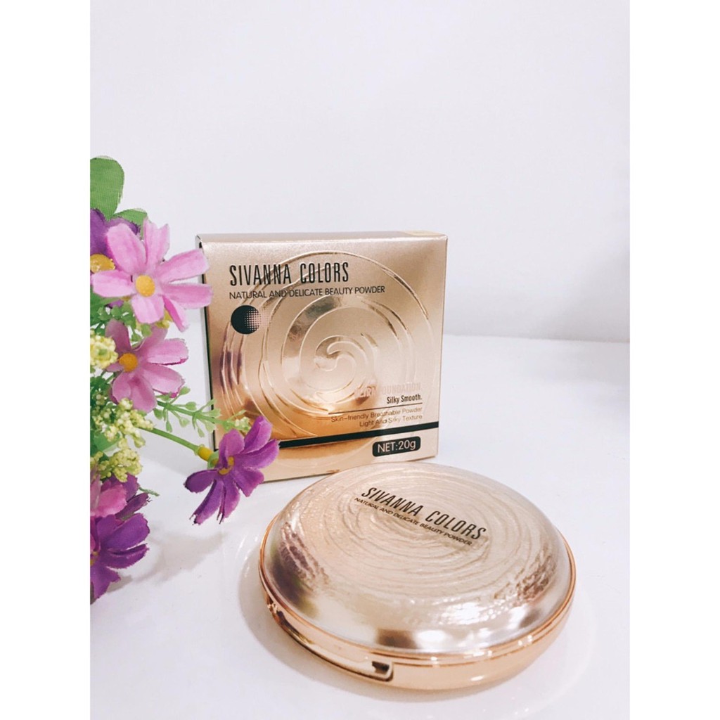 Phấn nén SIVANNA COLORS Natural And Delicate Beauty Powder (Tông tự nhiên)