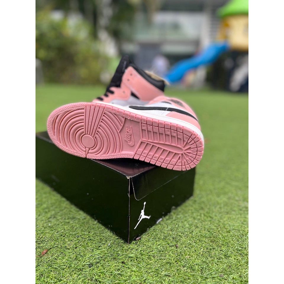 Giày Jordan Hồng Cổ Cao , Giày JD1 Hồng Trắng Cao Nữ Siêu Đáng Yêu Bản Đẹp 2022 Full Box Bill
