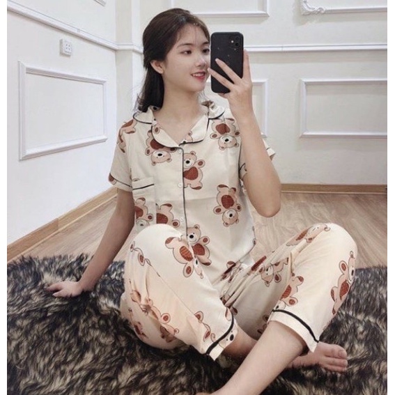 Bộ mặc nhà nữ FM Style đồ ngủ dài, tay ngắn chất kate thái cao cấp thiết kế dễ thương mềm mịn thoáng mát 211022019 | BigBuy360 - bigbuy360.vn