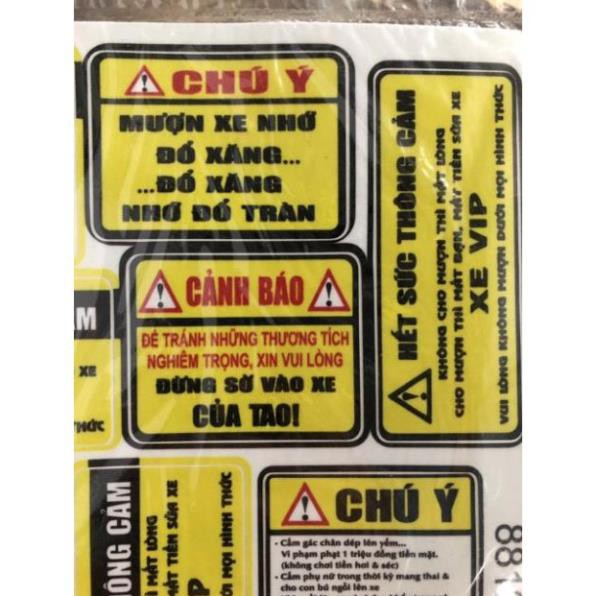 Bộ Tem Cảnh Báo ( 11 hình ) To