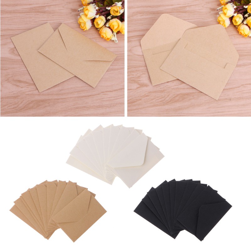 Set 50 phong bì giấy phong cách vintage Châu Âu làm quà tặng