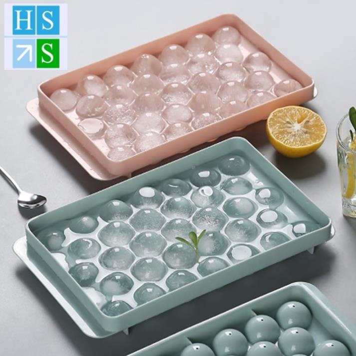 KHAY LÀM ĐÁ bi tròn (33 viên) khuôn kem hoa quả trái cây khuôn làm thạch rau câu độc đáo tiện dụng - HS Shop Thủ Đức