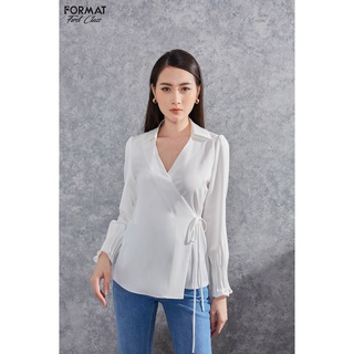 Áo sơ mi nữ 1 lớp FORMAT cao cấp, lịch sự, thời thượng dài tay A939-312J/01