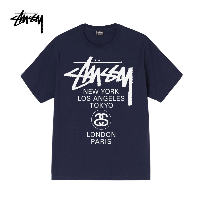 Áo Thun Ngắn Tay In Chữ Stussy Cá Tính Cho Nam 3903658H