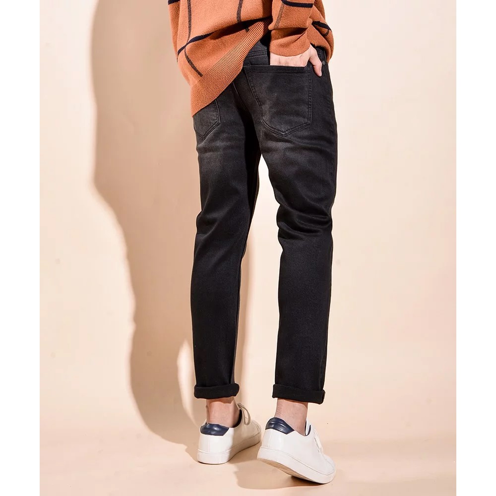 ROUTINE Quần jean nam ghi đậm slim fit Cropped 10F19DPA045