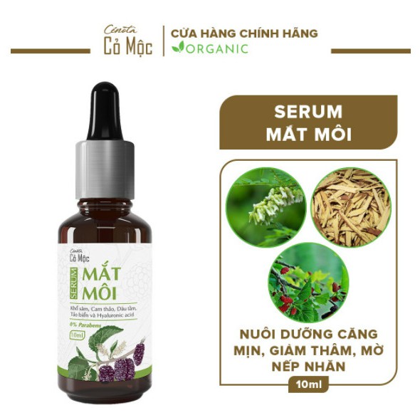 Serum mờ thâm mắt môi cỏ mộc Cenota, serum mờ thâm chiết xuất thảo dược thiên nhiên 10ml