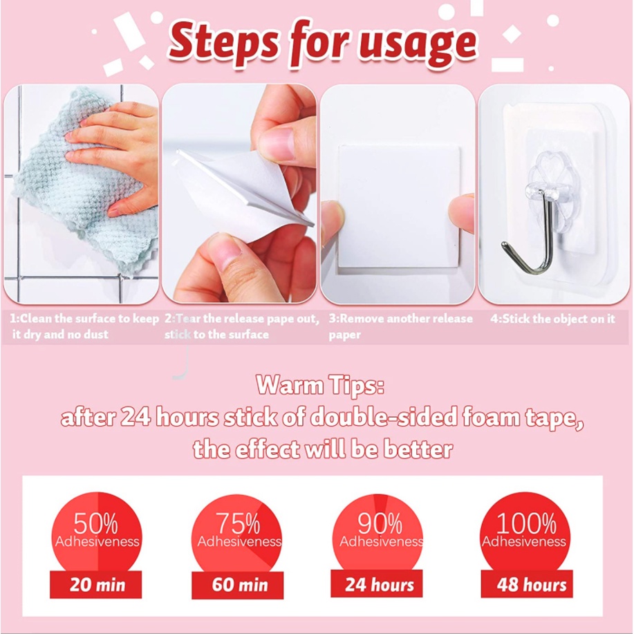 Set 10 cuộn băng keo hai mặt 3M màu trắng