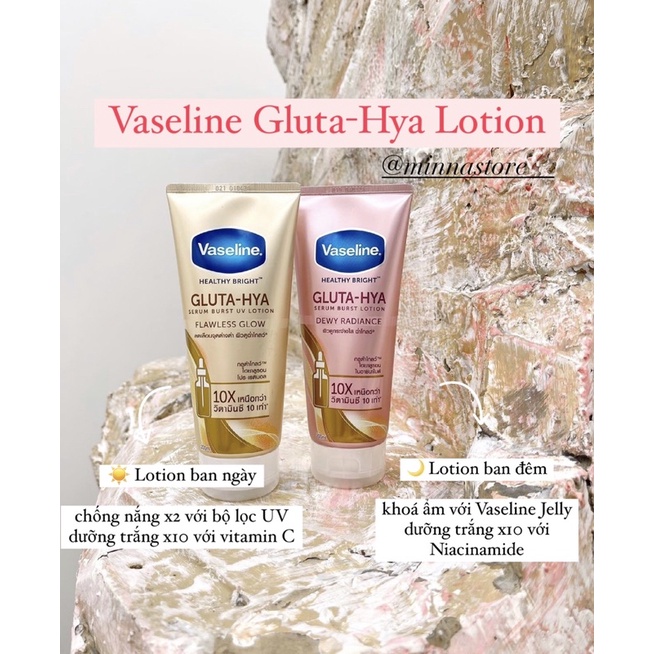 Sữa Dưỡng Thể Trắng Da Vaseline Gluta-Hya Burst Lotion.