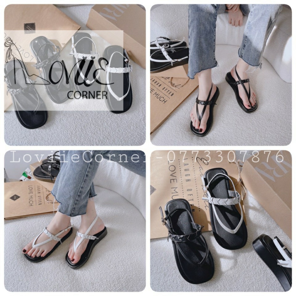 SANDAL XUỒNG LOVIIECORNER - GIÀY THỜI TRANG NỮ PHONG CÁCH NỮ TÍNH QUAI NGANG ĐẾ BẰNG S220814