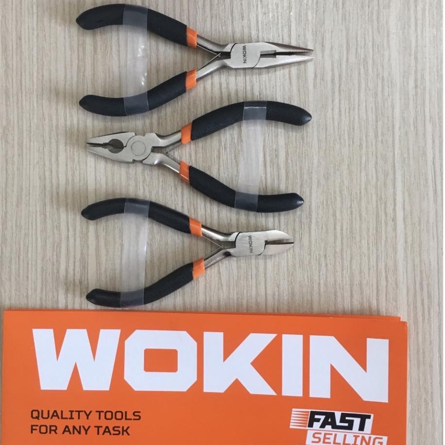 Bộ 03 kìm mini điện tử 115mm  WOKIN 102345 - Hàng chính hãng
