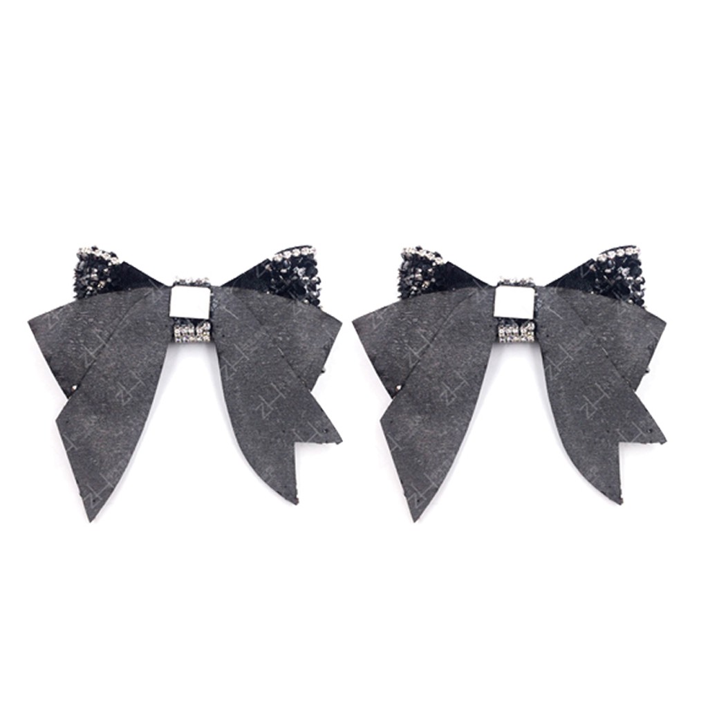 Set 2 nơ đính đá pha lê lấp lánh trang trí giày thời trang