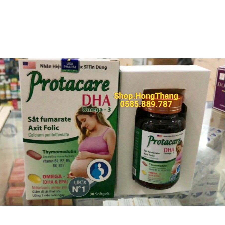 PROTACARE DHA BỔ SUNG CANXI VÀ vitamin cho mẹ bầu trước và sau sinh