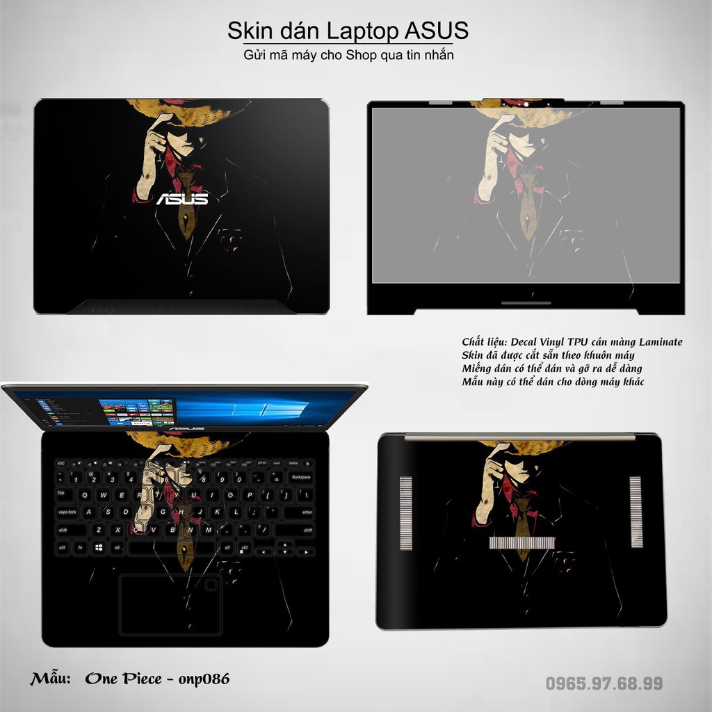 Skin dán Laptop Asus in hình One Piece _nhiều mẫu 7 (inbox mã máy cho Shop)