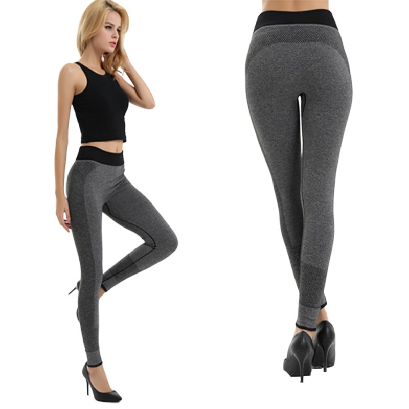 Quần legging cạp cao nữ Sportslink hoạ tiết lưới hq1001