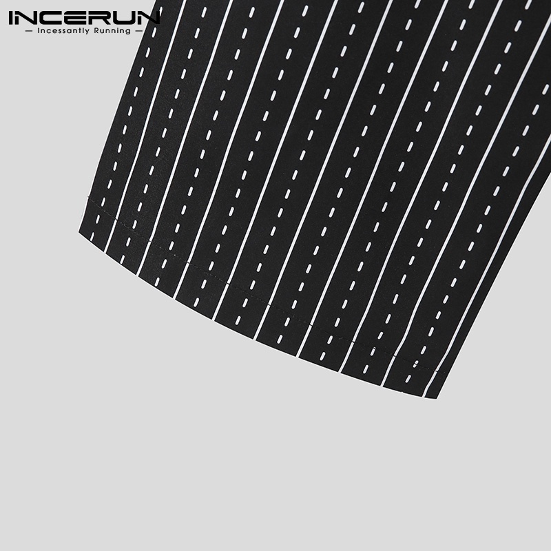 Quần dài INCERUN họa tiết sọc lưng cao thời trang dành cho nam