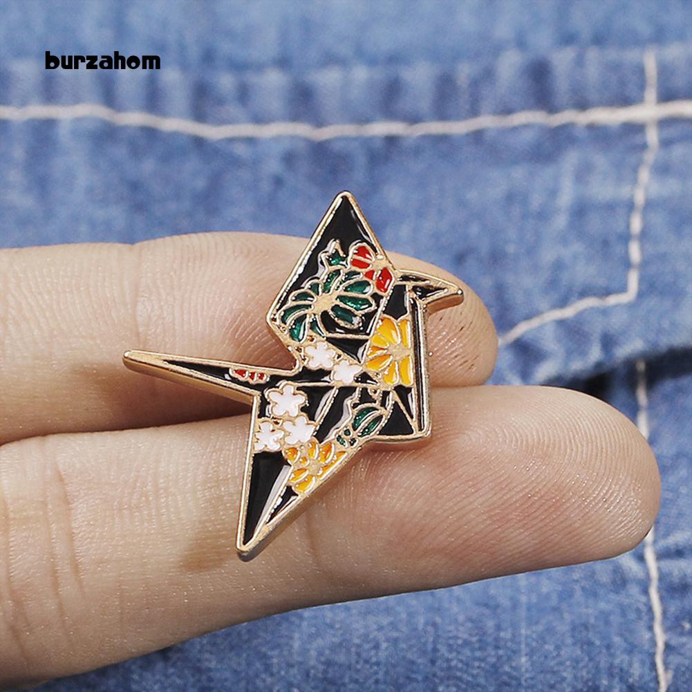 Trâm Cài Áo Hình Chim Hạc Tráng Men Unisex