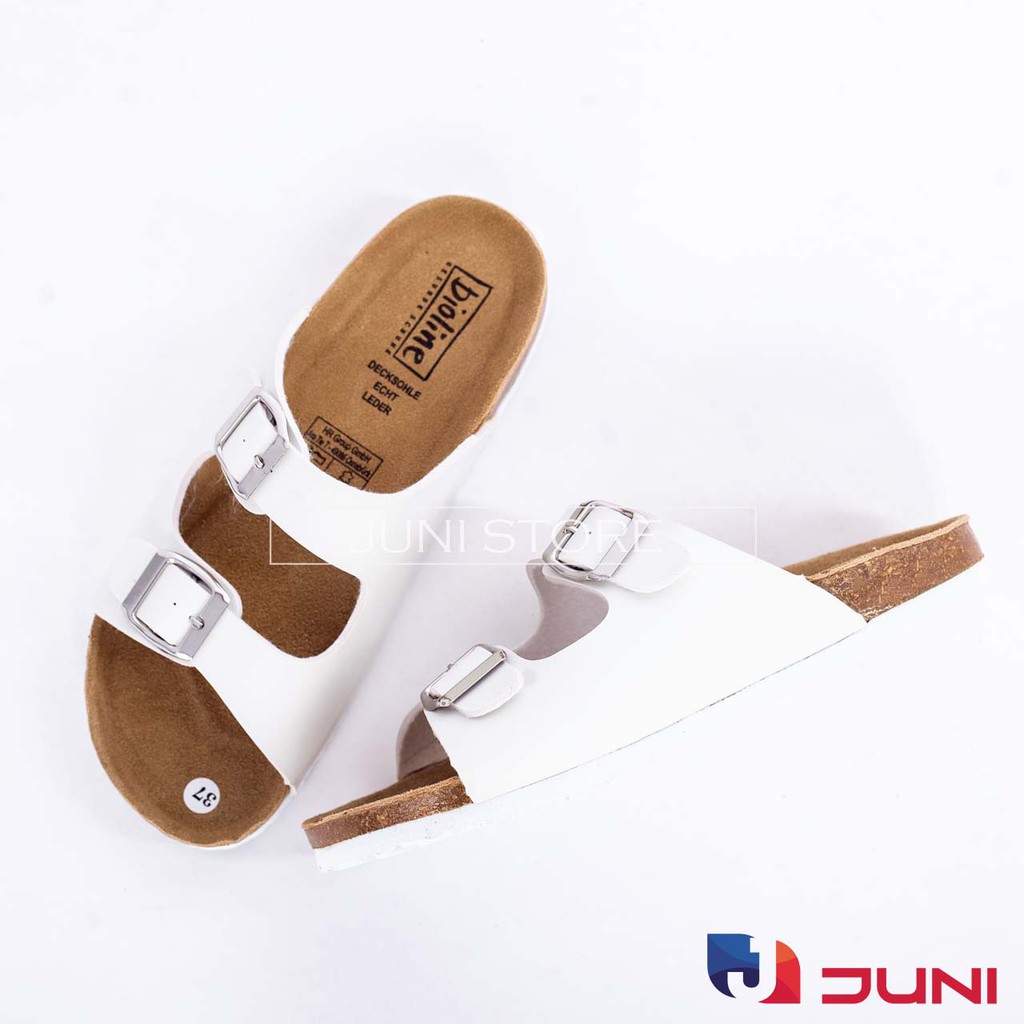 [DA PU-CHỐNG NƯỚC] PU01- Dép sandal quai ngang da PU, đế trấu Bioline - Xuất khẩu châu Âu - Juni Store