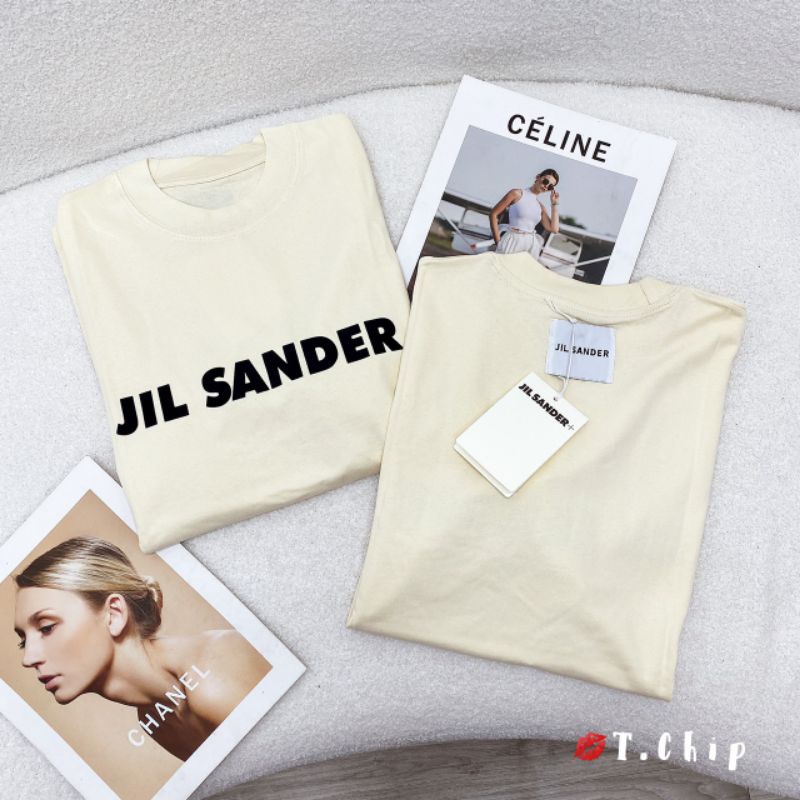 Áo phông Logo Jil Sander be hàng QCL1