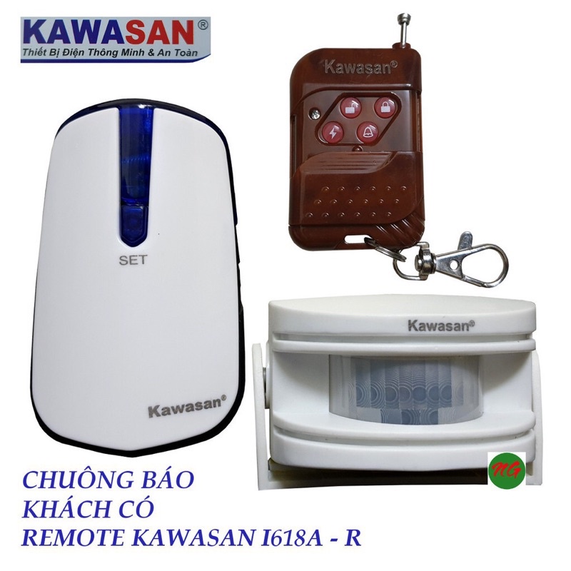 Chuông báo khách không dây KAWASAN KW-i618A-R  và KW-I618A