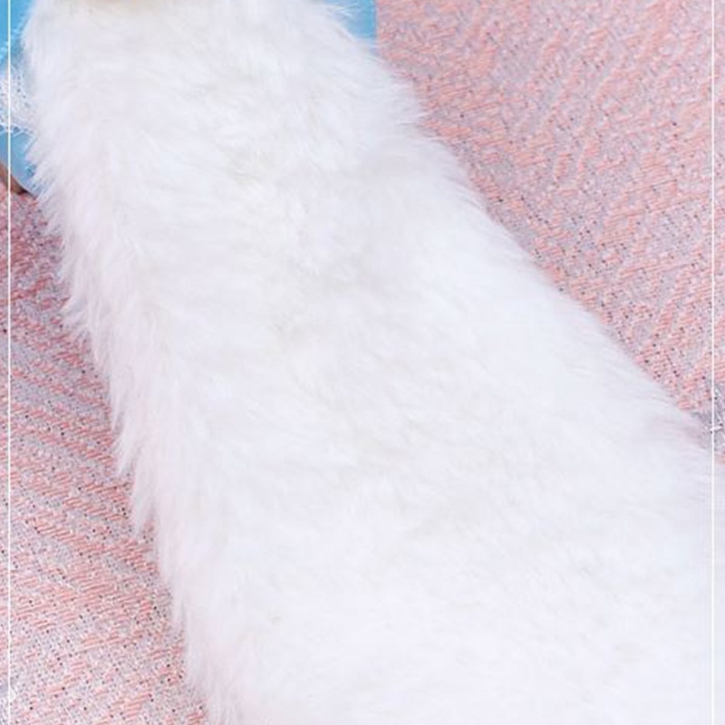 Băng Đô Tai Thỏ Bông Xếp Ly Phối Ren Đính Nơ Phong Cách Lolita Nhật Bản Đáng Yêu