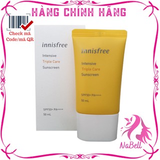 Kem chống nắng innisfree ❤️ triple care shield sunscreen 50ml❤️làm trắng, chống nhăn chống mồ hôi bảo vệ nhiều giờ liền