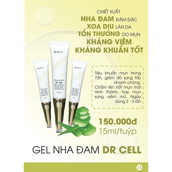 Gel Nha Đam Chấm Mụn Dr Cell 15ml