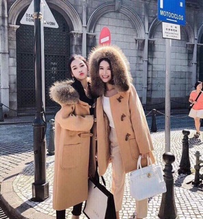Áo khoác dạ mũ lông