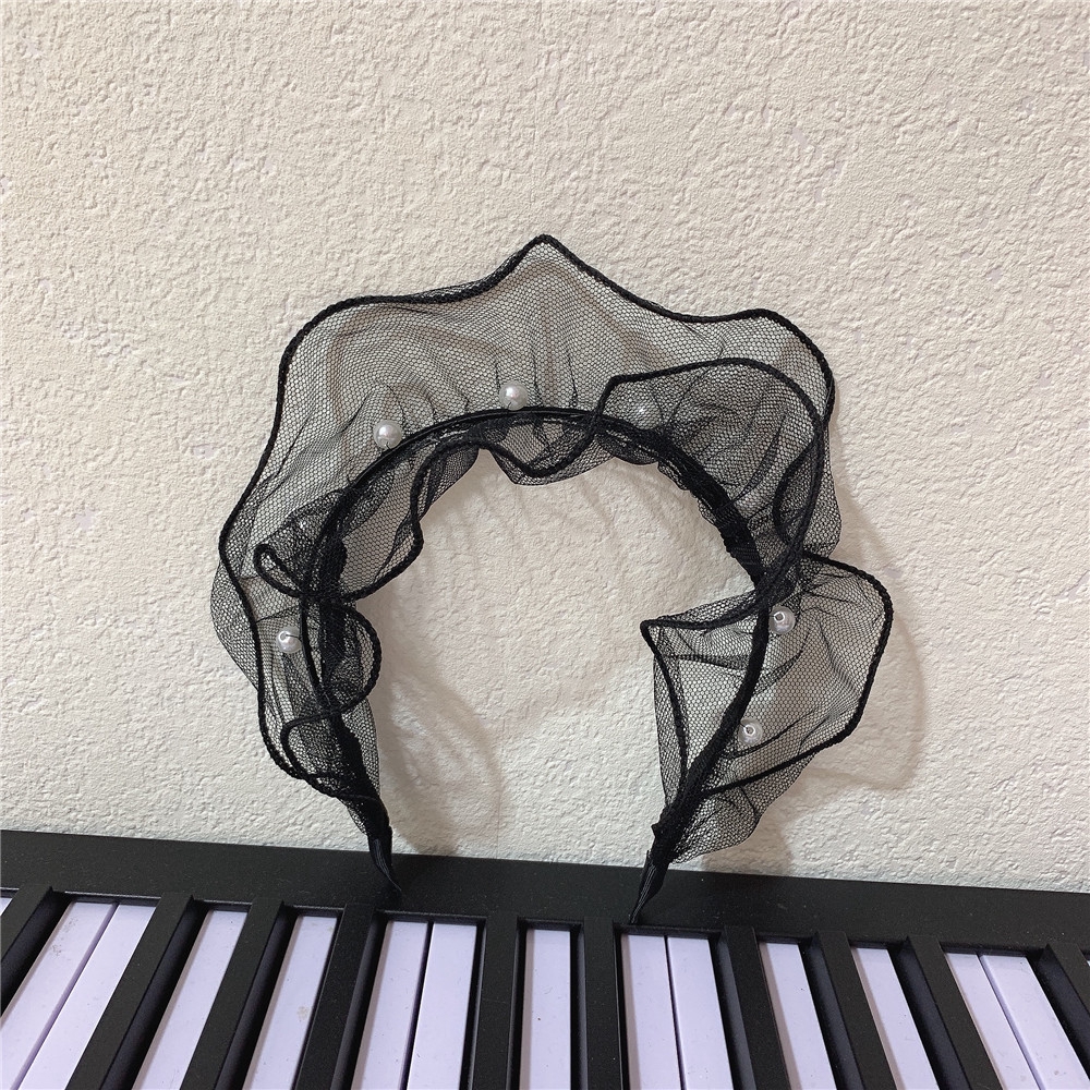 Dây Buộc Tóc Phối Ren Và Ngọc Trai Thời Trang Cho Nữ