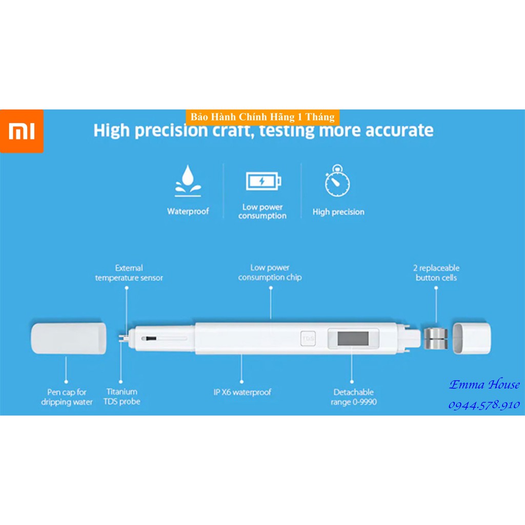 Bút Thử Nước TDS - Bảo Hành Chính Hãng 01 Tháng