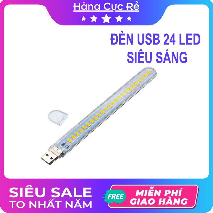 Đèn led cổng usb 24 bóng siêu sáng  Freeship  Đèn cổng usb tiện kết nối laptop, sạc dự phòng, cpu - Shop Hàng Cực Rẻ