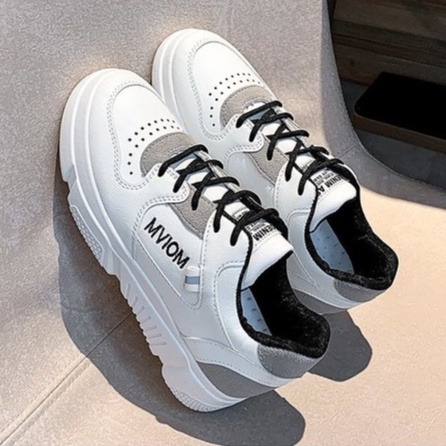 Giày thể thao nữ trắng giày sneaker nữ đế bằng giá rẻ năng động ulzzang - E4E4