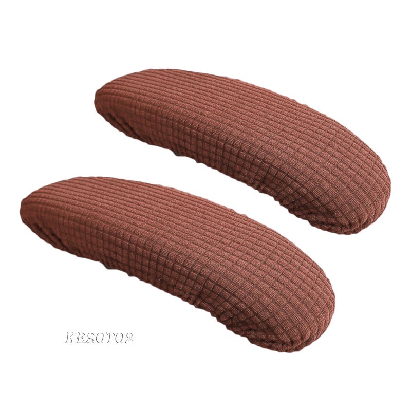 Set 2 Vỏ Bọc Tay Vịn Ghế Ngồi Văn Phòng Co Giãn Màu Đen