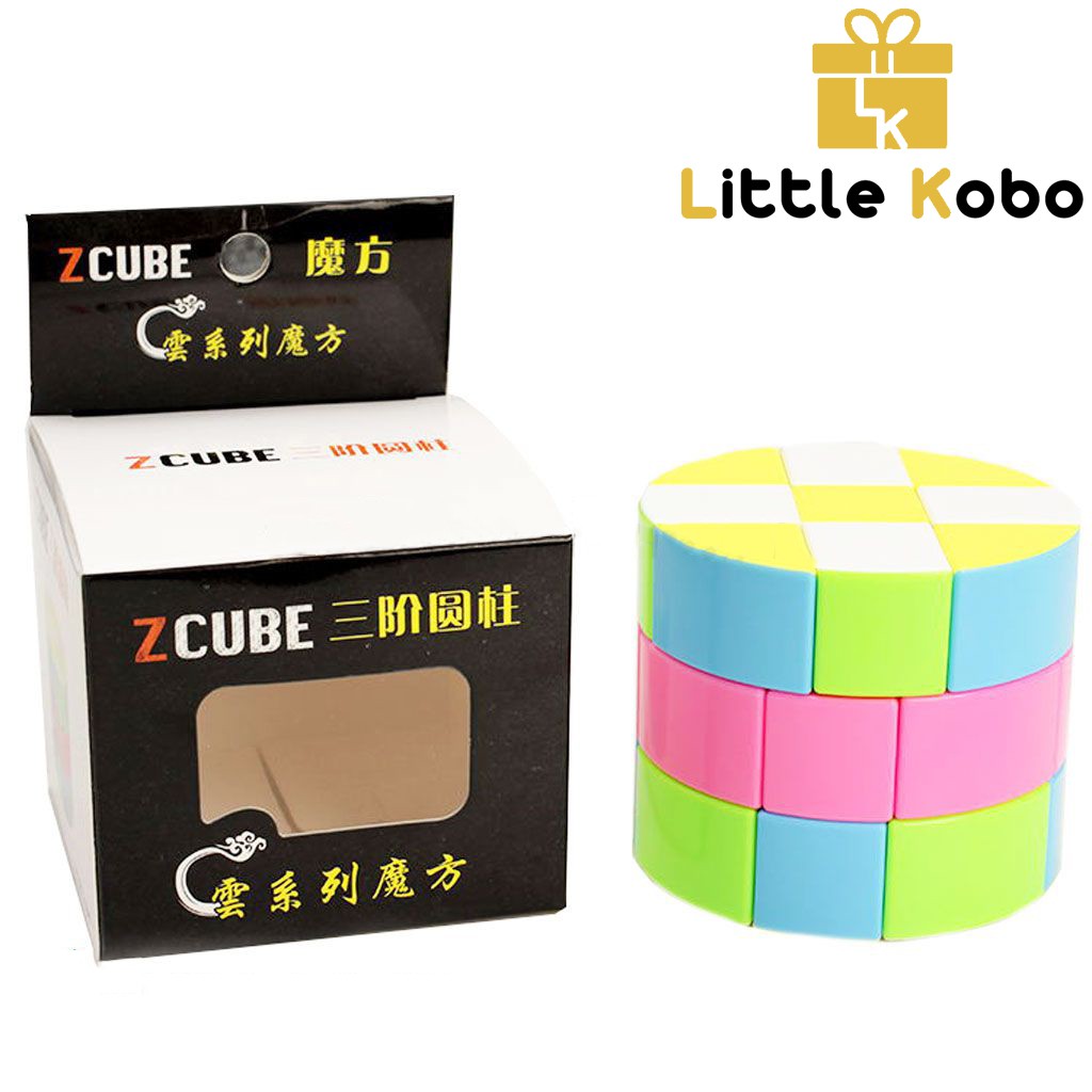 Rubik Biến Thể Cylinder Rubik Z-Cube Cloud 3-layer Cylinder Stickerless