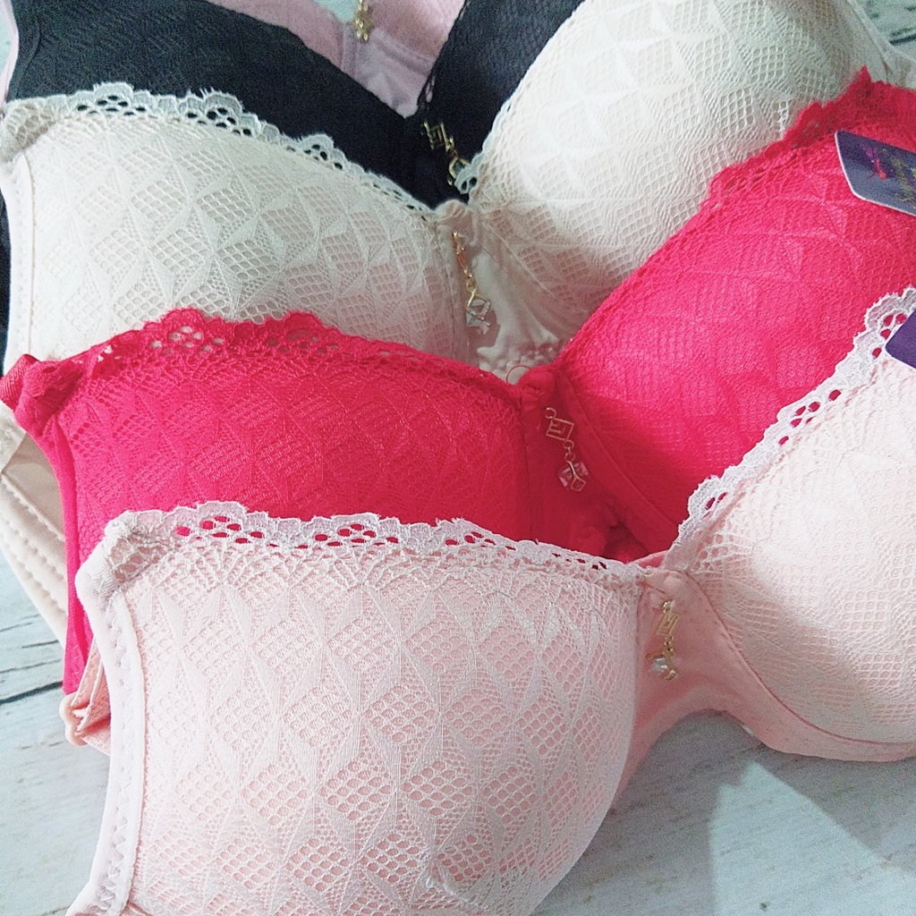 Áo lót viền ren đệm mỏng không gọng thông hơi co dãn nội y mềm mại thoáng mát KIMCHIBIKINI AL037