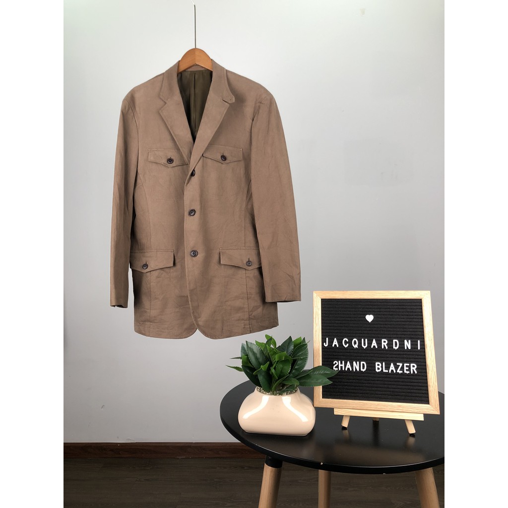 (Hàng si Nhật Bản) Áo blazer 2hand nam NÂU RÊU của KIZUKI JACBLJ52