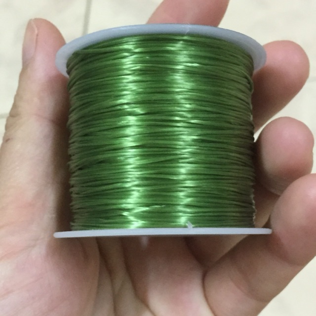 Cuộn cước lụa màu xanh lá cây co giãn