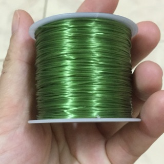 Cuộn cước lụa màu xanh lá cây co giãn