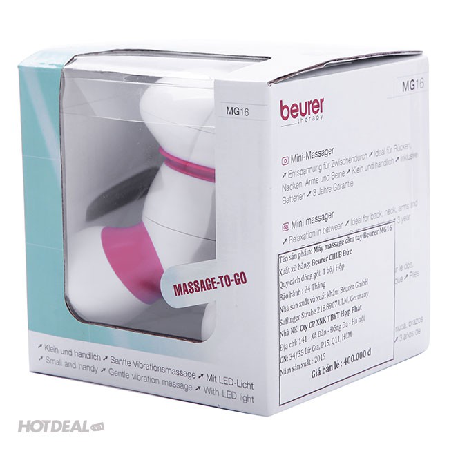 M&aacute;y massage to&agrave;n th&acirc;n Beurer MG16 (MG 16), Gi&aacute; th&aacute;ng 11/2020